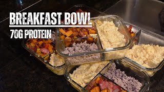 High Protein Breakfast Bowl Meal Prep  Keto Friendly Recipe [upl. by Chaffin257]