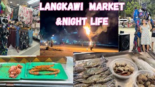 Langkawi night market ampnightlife full market tour langkawi Malaysia indianfood explore parul sen [upl. by Aicercal482]