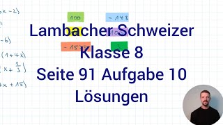 Term vereinfachen amp berechnen  Lambacher Schweizer Mathe 8 NRW G9 Seite 91 Aufgabe 10 [upl. by Ramar]