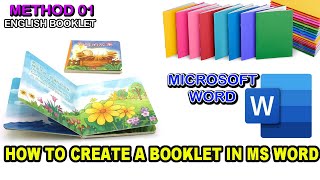 how to create a booklet in Microsoft word English Stories book Small Books [upl. by Nered365]