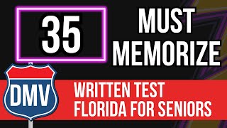 DMV Written Test 2024 Florida for Seniors Renewals amp FL New Permits [upl. by Nahtnhoj]