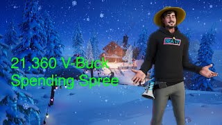 I Spent 21360 VBucks in Fortnite Christmas Spending Spree Part 2 [upl. by Nnylyram]