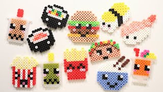 10 Easy Perler Bead DIY Food Keychains and Magnets [upl. by Odilia833]