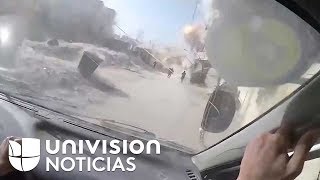 Un video capta un ataque aéreo en Siria mostrando el terror y la destrucción que causa [upl. by Molton]