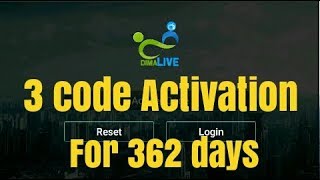 New 3 codes activation Dima live For 362 days 2018 [upl. by Barbe]