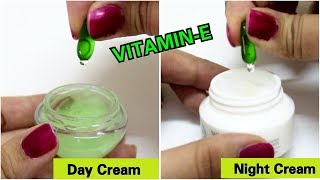 How to Make Vitamin E Day Cream and Night Cream for Younger Looking Fair amp Glowing Skin [upl. by Ocirne370]