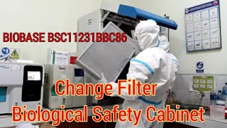 Cara Ganti Filter Biological Safety Cabinet BSC11231BBC86 BIOBASE [upl. by Adrien]