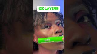 100 LAYERS…BUT I HAVE NO LASHES shortsmakeup youtubechamps [upl. by Fagin]