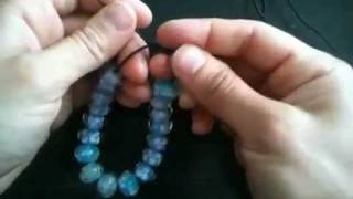 Surgeons knot for elastic beaded bracelets jewelry [upl. by Vilma]