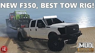 SpinTires MudRunner NEW MODS Ford F350 Dually BEST TOW RIG [upl. by Emelia]