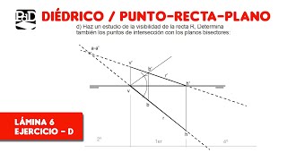 Pag 06D  Punto Recta Plano  Ejercicios de Sistema Diédrico SDOPRPL7 [upl. by Doak]