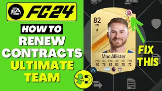 FC 24 How to Renew Contracts Ultimate Team [upl. by Ayin893]