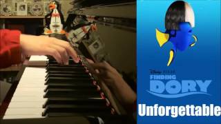 Finding Dory Song  quotUnforgettablequot  Sia Piano Cover by Amosdoll [upl. by Cathey113]