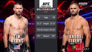 TIM MEANS VS ANDRE FIALHO FULL FIGHT UFC VEGAS 79 [upl. by Fanchet]