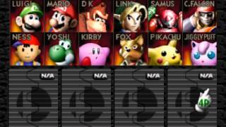 Fighter Select  Results Screen MashUp Super Smash Bros 64  Super Smash Bros For Wii U amp 3DS [upl. by Trin]