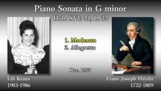 Haydn Piano Sonata XVI44 L32 Kraus 1957 ハイドン ピアノ・ソナタ第44番 クラウス [upl. by Bobette]