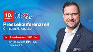 FPÖPressekonferenz mit Christian Hafenecker Der ORF [upl. by Fidelis700]