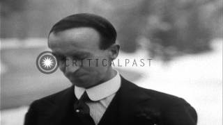 John Buchan Governor General of Canada broadcasts New Years message and speaksHD Stock Footage [upl. by Adranoel360]