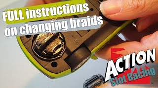 Scalextric drift cars  How to change a braid plate [upl. by Ttessil]