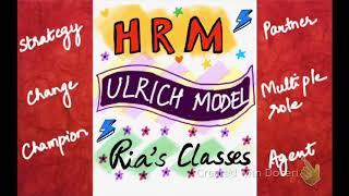 Human Resource Management ULRICH MODEL [upl. by Haines]