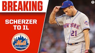 Mets ace Max Scherzer heading to Injured List INSTANT REACTION  CBS Sports HQ [upl. by Reeher]