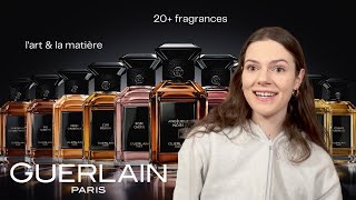 reviewing 20 guerlain fragrances lart amp la matière collection [upl. by Ahsei766]