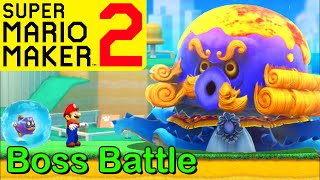 Mario Maker 2  How to make a MollusqueLanceur boss battleMario Odyssey Octopus BossBoss Ideas [upl. by Fagaly]