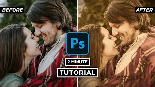 How to Create a Sepia Tone Effect in Photoshop CC 2MinuteTutorial [upl. by Romine]