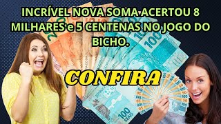 INCRIVEL nova soma acertou 8 milhares e 5 centenas no jogo do bicho [upl. by Yasu]