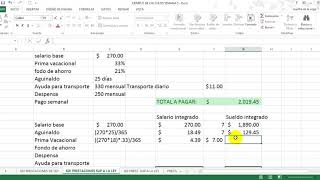 SALARIO DIARIO INTEGRADO CON PRESTACIONES SUPERIORES A LA LEY [upl. by Dnomed]