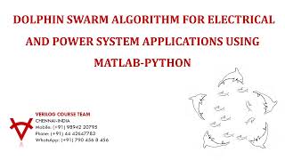 DOLPHIN SWARM ALGORITHM FOR ELECTRICAL AND POWER SYSTEM APPLICATIONS USING MATLABPYTHON [upl. by Roseline]