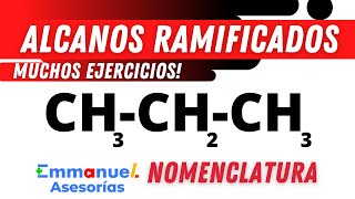 Nomenclatura de ALCANOS Ramificados Muchos Ejercicios paso a paso quimica [upl. by Einwahr729]