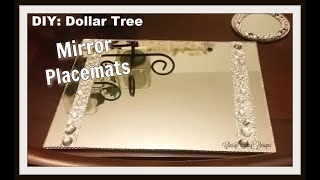 DIY Mirror Placemats  Dollar Tree Items [upl. by Stillas769]