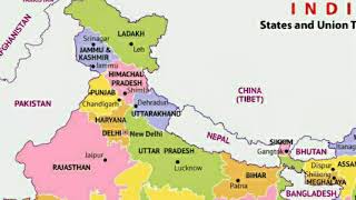 New political map of India Ladakh map jampk map [upl. by Eihtur]