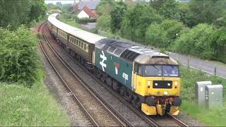 47712 amp 47593 working The Dorset Coast Statesman seen near Weymouth and Wool 150624 [upl. by Sue]