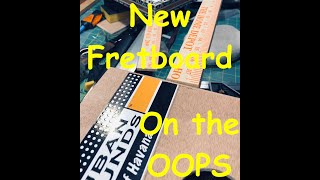 I Turn Junk Into Guitars Gluing fret board [upl. by Nyroc]