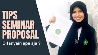 Seminar Proposal Skripsi  Dari Mulai Persentasi sampai ke Pertanyaan dari Dosen Penguji [upl. by Nickolas]