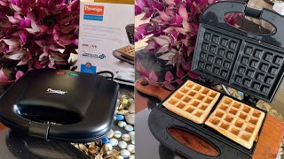 Prestige Waffle Maker unboxing and review with demo  Best Waffle maker at affordable price [upl. by Crabb194]