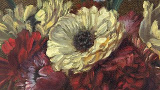 Paint Flowers like Henri Fantin Latour  Vase of Flowers  An Attempt [upl. by Salokkin]