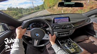 2020 BMW 750i XDRIVE V8 530 HP POV TEST DRIVE [upl. by Darrell]