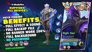 NEW  Gusion Collector Night Owl Skin Script No Password  Full Effect amp Full Sound  MLBB [upl. by Einnor]