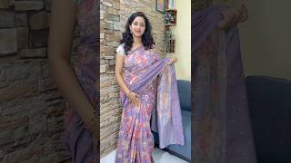 Beautiful chanderi saree with floral design order WhatsApp6301119663 [upl. by Brad]