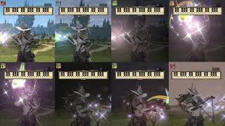 FF14 bard performanceStarting Town Themes FF14시작도시 테마곡 8인합주 울다하그리다니아림사로민사 [upl. by Strephonn601]