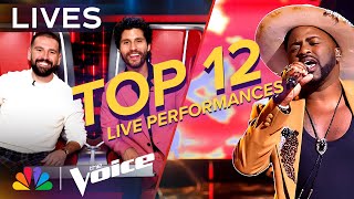 The Best Live Performances from the Top 12  The Voice  NBC [upl. by Fawn]