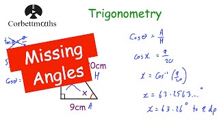 Trigonometry Missing Angles  Corbettmaths [upl. by Anavrin]