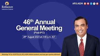 46th Annual General Meeting PostIPO of Reliance Industries Limited [upl. by Payson]