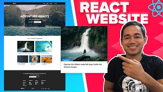 React Website Tutorial  Beginner React JS Project Fully Responsive [upl. by Goody]