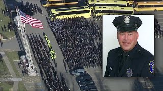 Hundreds attend wake for Waltham officer killed at construction detail [upl. by Nerine]