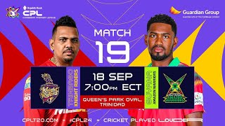 LIVE  Trinbago Knight Riders vs Guyana Amazon Warriors  CPL 2024 [upl. by Herc454]