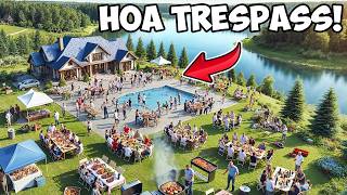 HOA Designates My Private Lake as PUBLIC Property amp Invites 50 HOA Members For BBQ On My Land [upl. by Assetan]